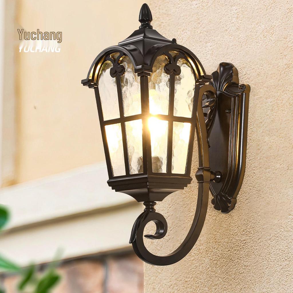 European Antique Solar Outdoor Wall Light, Waterproof for Balcony, Villa, Patio, Gate, and Courtyard