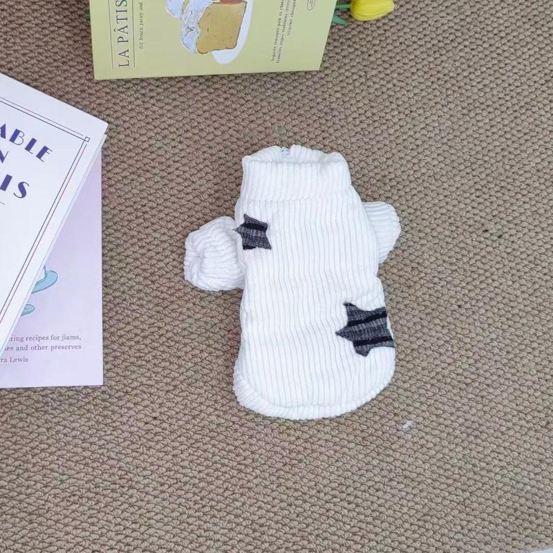 

Одежда для собак, звезды, осенне-зимние модели, уличный бархат для тепла, новая милая одежда для бесшерстных 3XL bust 55 back length 45 белый