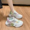 Sneakers Women's  Spring and Summer Daddy Shoes Female Students Muffin Bottom Color Casual Thick-soled Shoes Trend