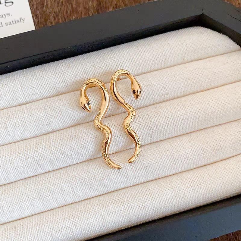 Холодный ветер высококачественные металлические серьги-змеи темперамент сладкие и прохладные серьги-гвоздики новые