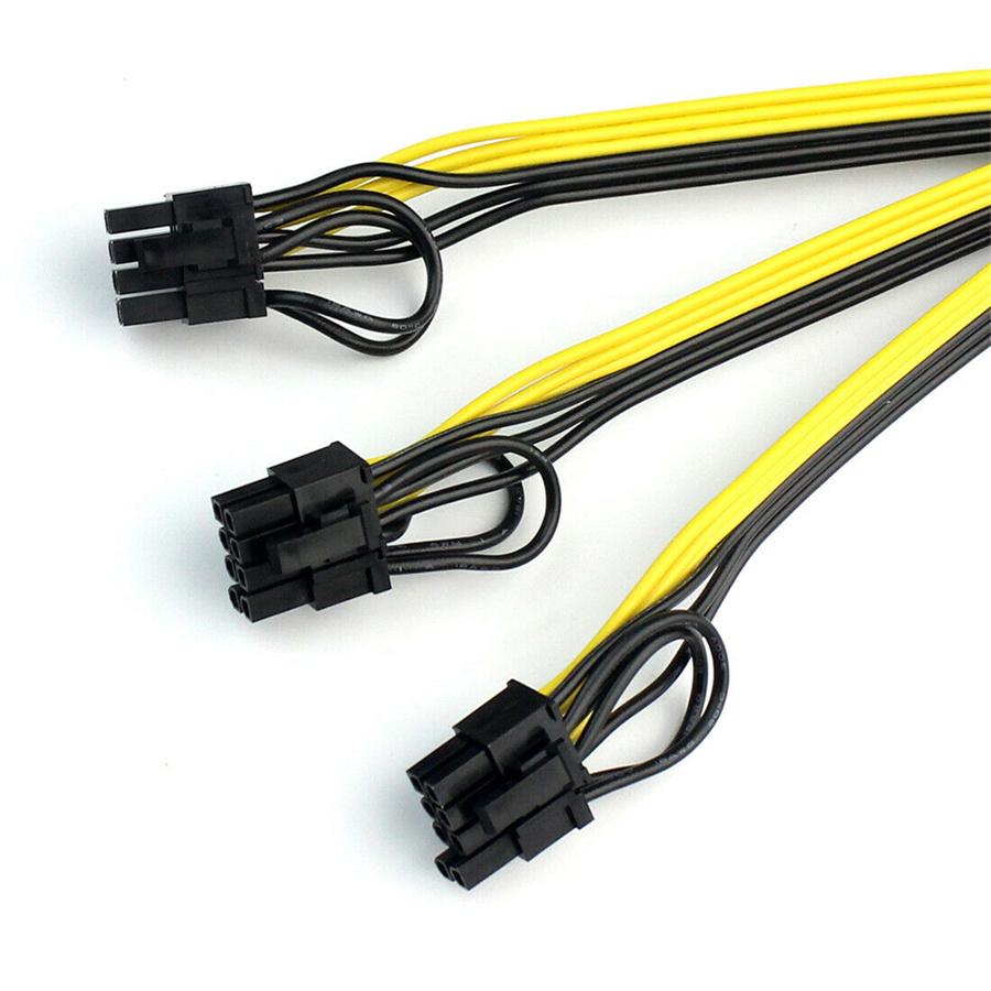 6Pin+2Pin Mining Power Supply Cable Gpu Graphics Video Card Power Cord Adapter