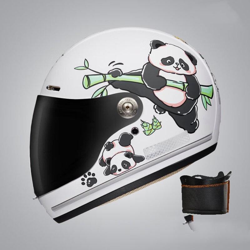 Milin Cartoon Panda Motorcycle Helmet