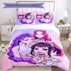 KPOP Hunter 3pcs Bedding Set Duvet Cover Closure Includes 1 Duvet Cover & 2 Pillowcases for All Seasons Bedroom Home Dorm Decor