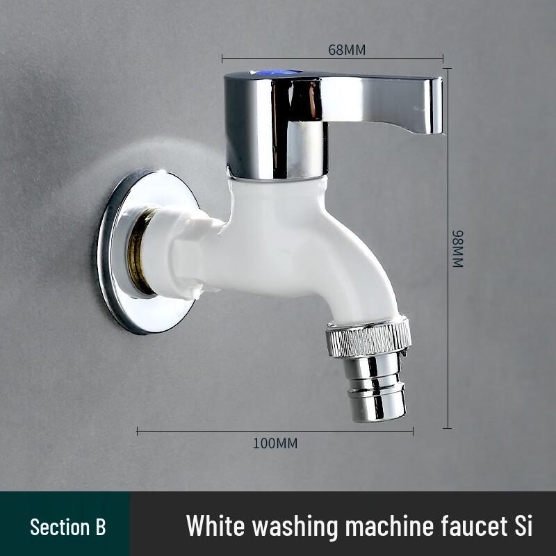OEING Plastic Washing Machine Faucet with Two Outlets (3-Pack)