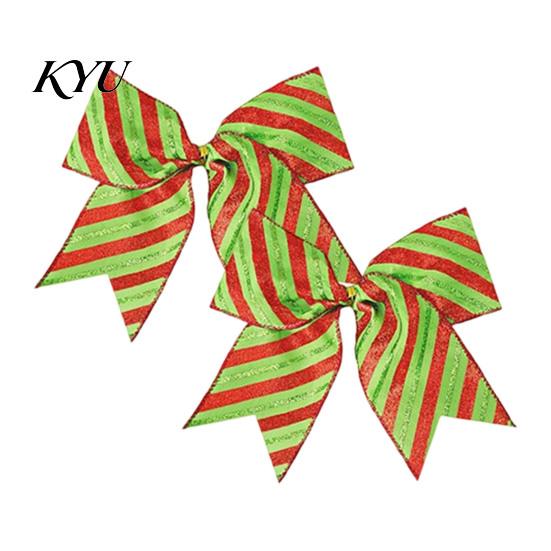 Holiday Wreath Ornament Ribbons 2Pcs Christmas Polka Dot Bow Decor, European Style Ribbon for Indoor Outdoor Festive Decorations Gift Box Tree Wreath,