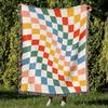 Tribal Leinen Decken Karierte Gestrickte Outdoor Teppiche Camping Picknick Decke Boho Dekorative Bettdecken Sofamatten Reise Teppich Quaste