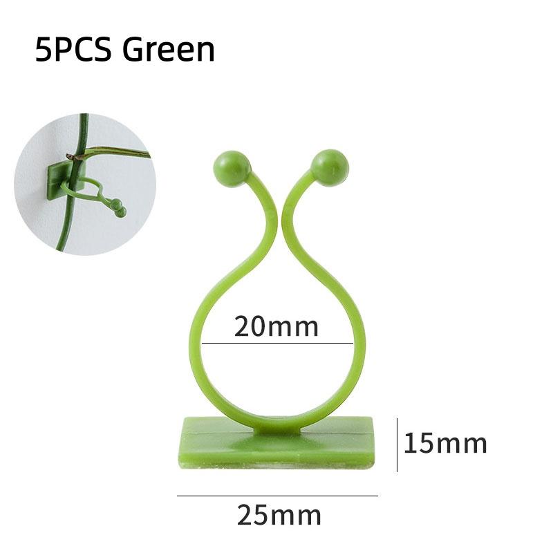 

5Pcs Plant Climbing Wall Fixture Clips Self-Adhesive Vine Buckle Hooks Sticky Rattan Clamp Fixators Invisible Fixing Devices