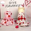 Valentine's Day Puppy Dog Cat Dress Lovely Female Pet Weeding Dresses for Small Dogs Pomeranian Schnauzer Skirt Mascotas Clothes