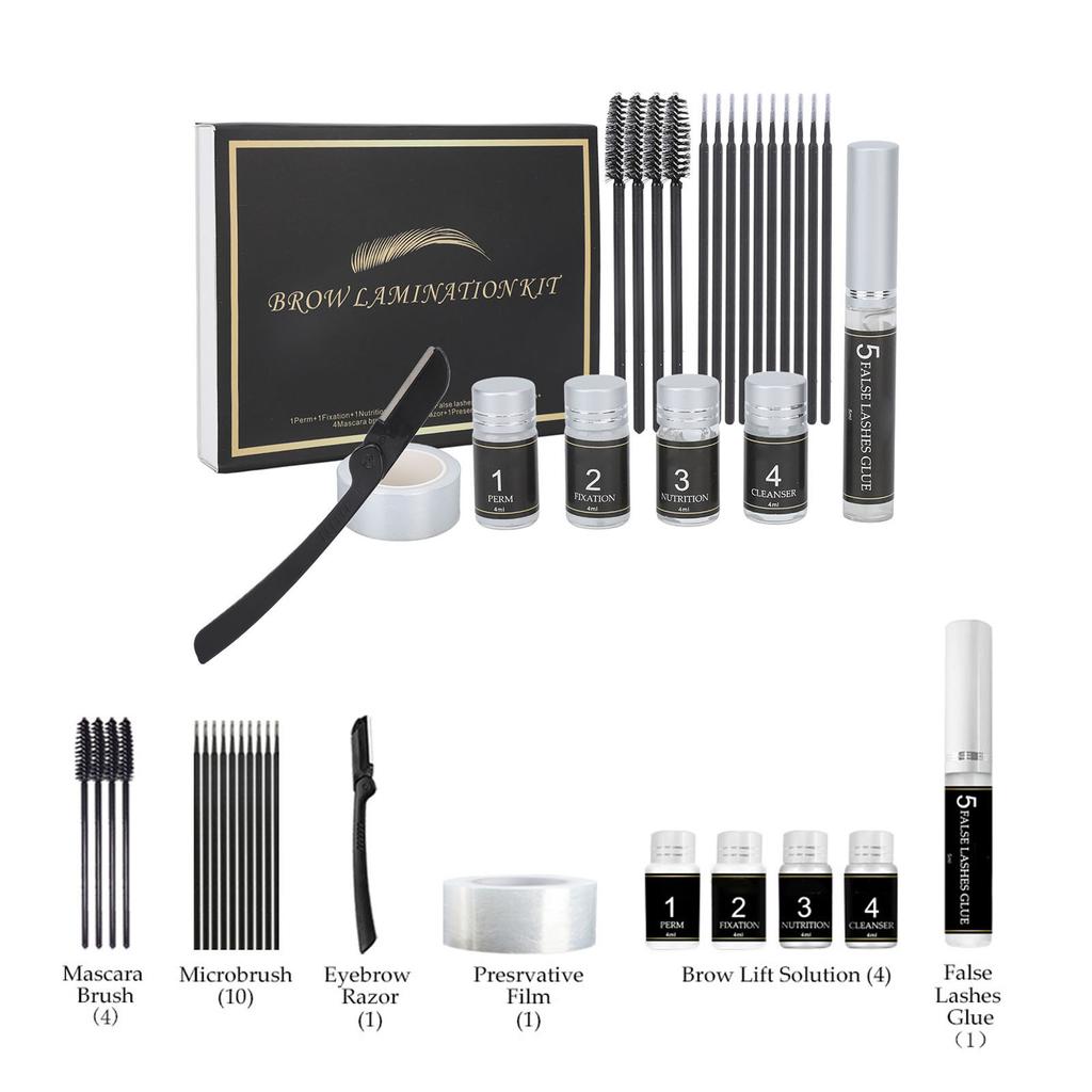 21ml Lash Lift Brow Lamination Kit Semi Permanent Eyebrow Eyelash Perm Lamination Set Eyelash Curling Wild Eyebrow Styling