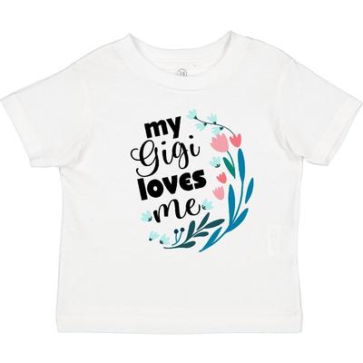 Inktastic My Gigi Loves Me Girls Outfit Toddler T-Shirt Flowered Clothes Child