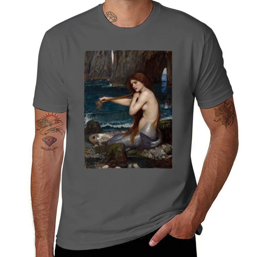 Waterhouses A Mermaid TShirt Sports Casual Breathable Tee Shirt