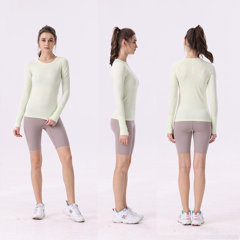 Damen 2.0 Yoga Langarm Schnelltrocknendes T-Shirt - Hochelastisch, Slim Fit für Laufen & Pilates.