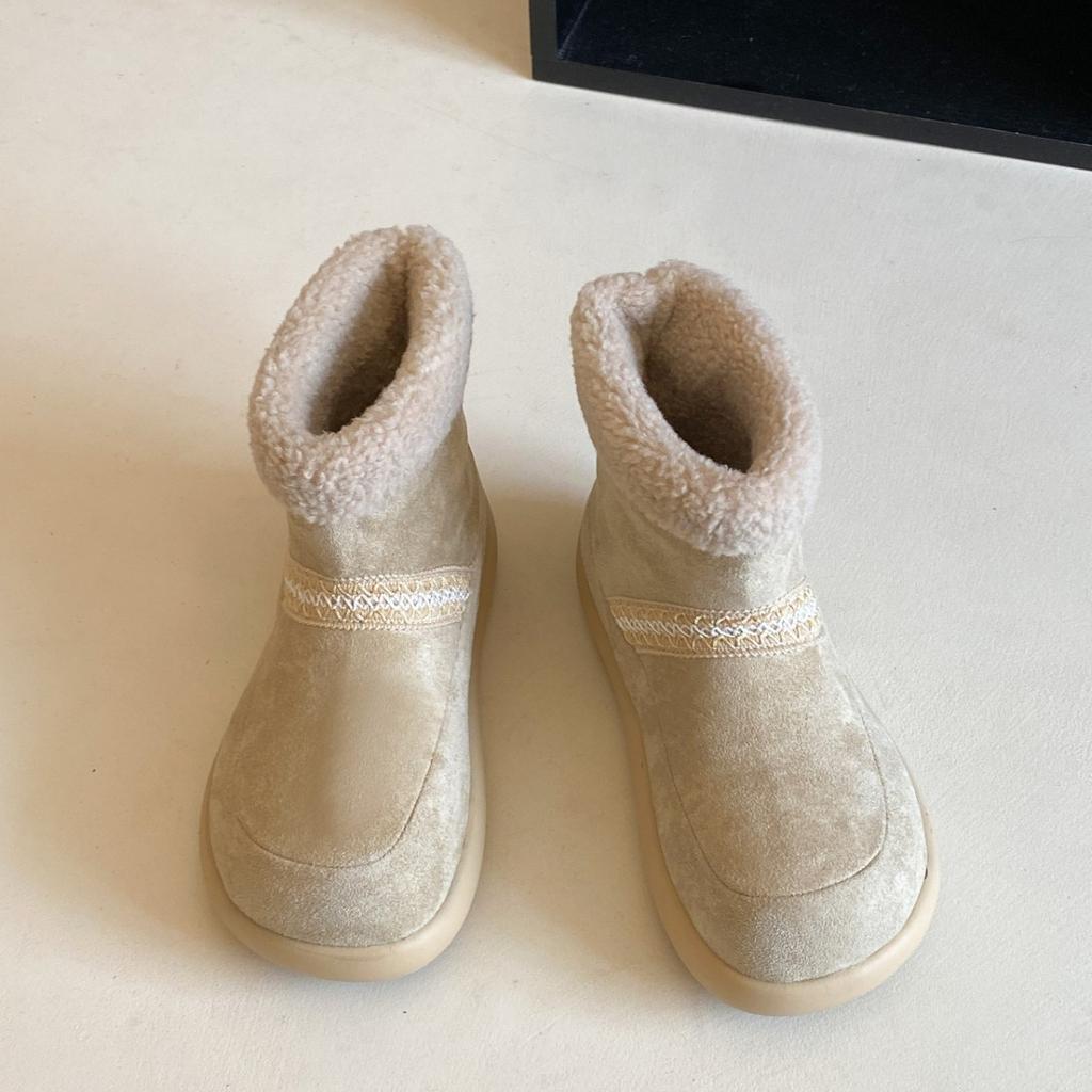 Retro Platform Snow Boots Women's New Velvet Warm Comfortable Non-slip Short Cotton Shoes