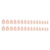 Fairy Style Light Color Wearable Solid Nail Patches, 30 Ice Transparent Tips