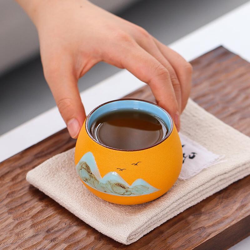 Tao Zhide Guochao Ceramic Hand-painted Teacup Gift Set with Filter