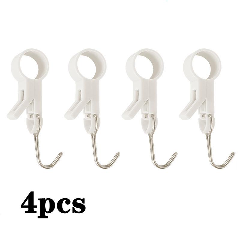 4-12pcs Tube Clamp Hook Kitchen Bathroom Multi-function Hanger Hook Clasp Towel Rack Pipe Clip Hooks Removable Clamp Towel Hooks