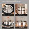 Stainless Steel Steamer Basket for Metal Steamer Insert Steaming Rack with Handle Vegetables Fruit Colander Strainer