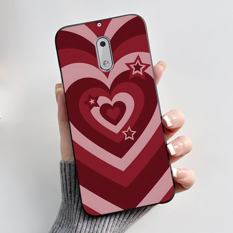 Soft TPU Case For Nokia 6 6.1 Plus Nokia6 Phone Case Luxury Cute Love Rabbit Funny Cartoon Black Silicone Shockproof Back Cover