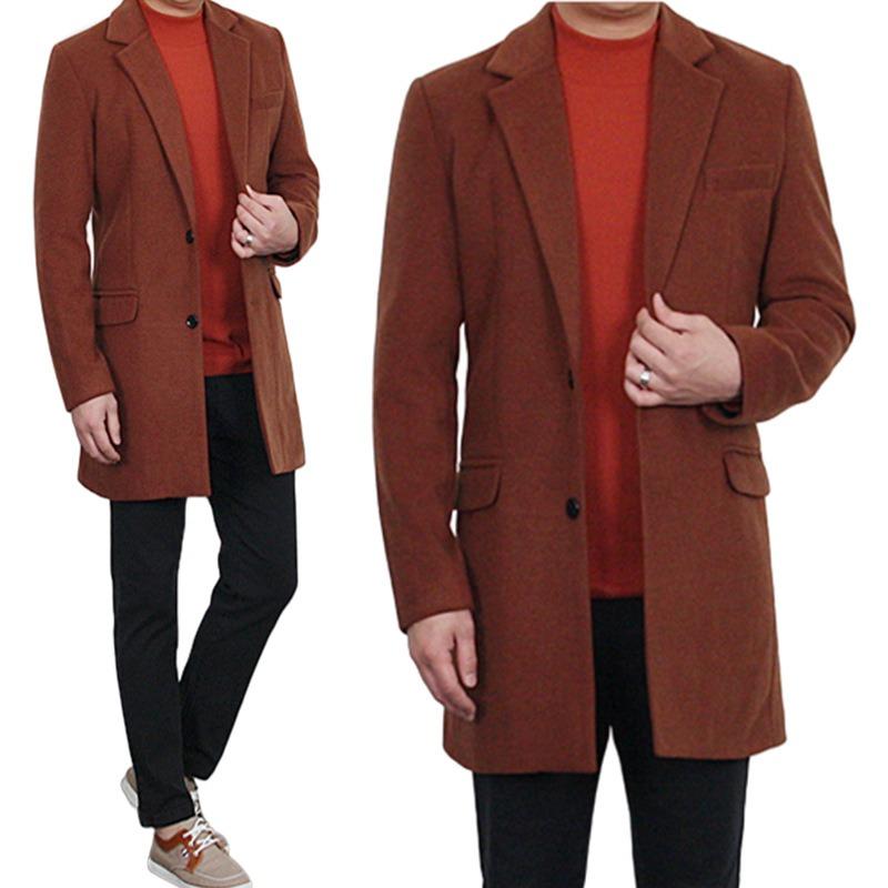 Autumn and winter new woolen coat men's thickened coat suit
