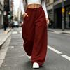 Women's Fashion Casual Wide Leg Pants Loose Fit Color Trousers