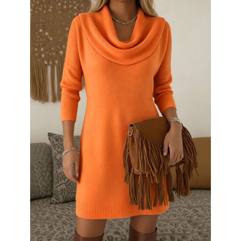 Womens Solid Color Knit Long Sleeve