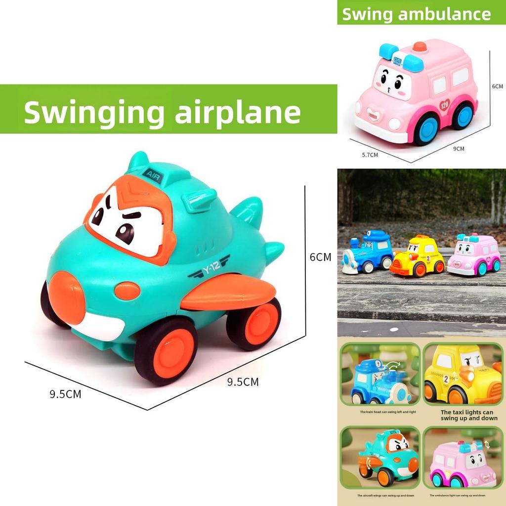 Cartoon Design Ambulance Airplane Train Taxi Model Children Toy For Toddler Play And Development