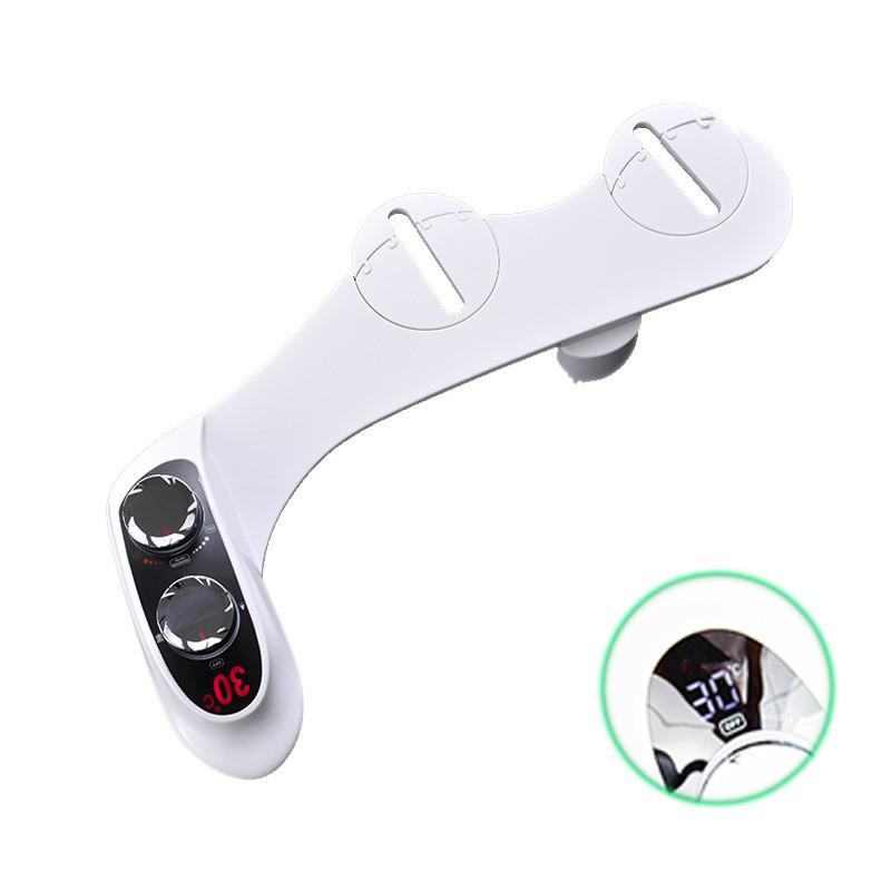 Non-electric Bidet Seat with Dual Spray for Feminine and Buttocks Hygiene