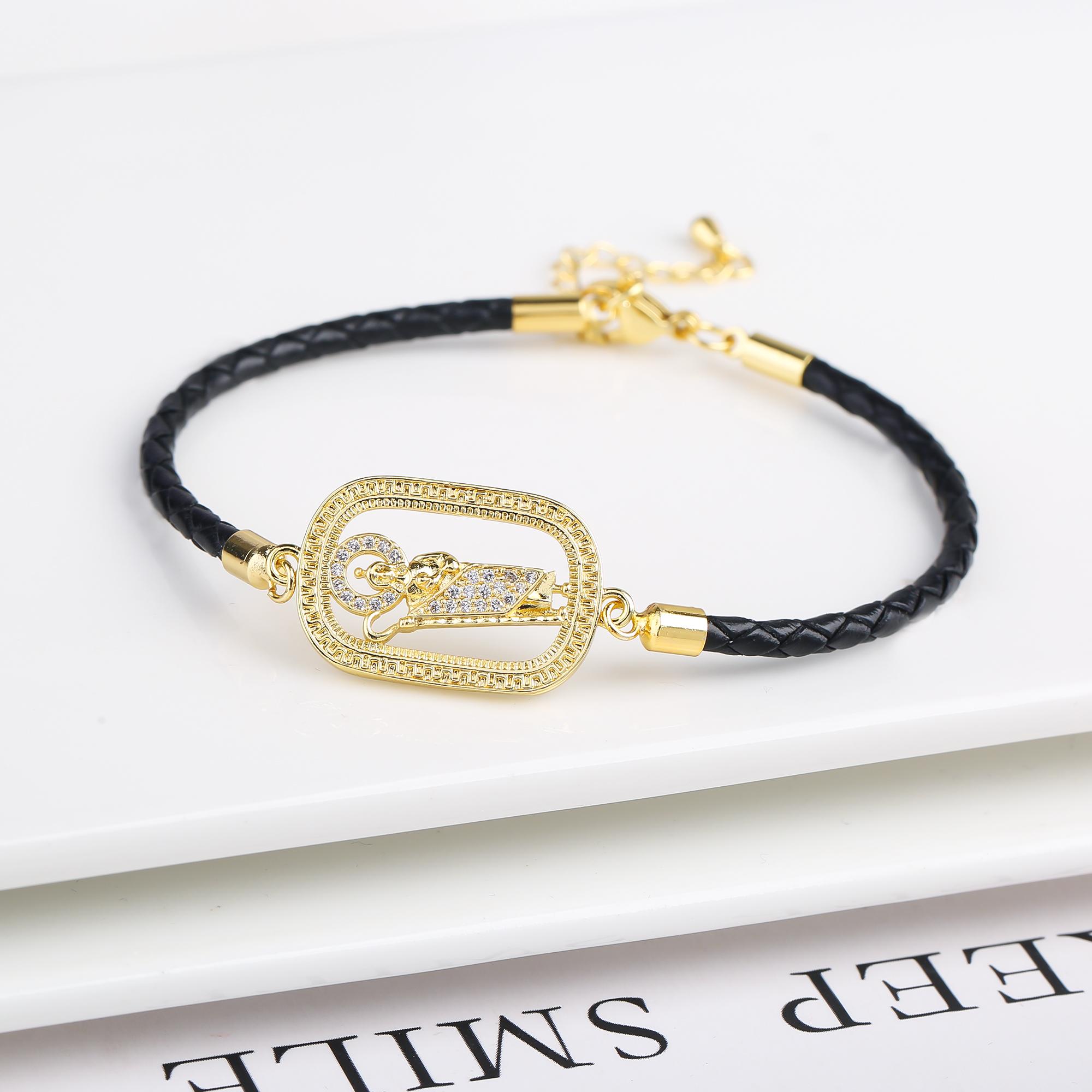 

High Quality St. Jude Bracelet Copper Drip Oil Madonna Bracelet For Woman Man Party Birthday Daily Wear Religious Zircon Gift