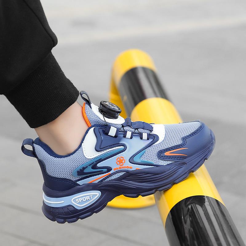 

Мужская спортивная обувь для детей среднего и старшего возраста, сетчатая, полая, детская, повседневная, кроссовки для бега для мальчиков, прилив 39