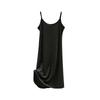 Women's Loose Casual Nightgown With Camisole And Short Solid Color Bottom Dress Underneath