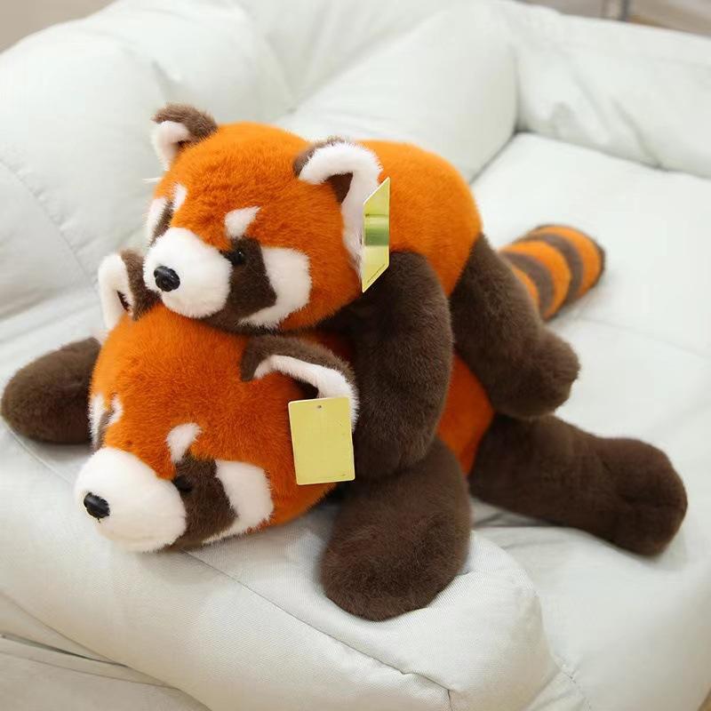 Kleine Waschbär-Plüschtierpuppe, süße rote Pandapuppe