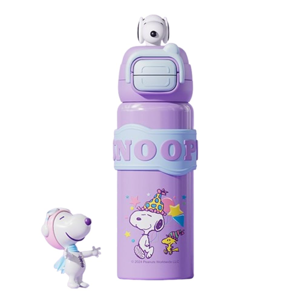 

Noopy Water Bottle, 500ml, Kids Stainless Steel Water Bottle with Straw, Direct Drinking, Lightweight, Child-Friendly, Insulated Sports Bottle,