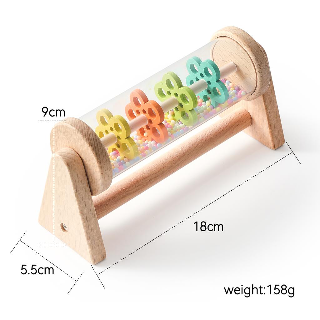 Montessori Baby Rain Stick Rainbow Hourglass Rain Music Rattle Baby Educational Toy Colorful Montessori Sensory Toys for Kids