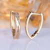 Fashion Gold Color Geometric Drop Earrings for Women Vintage English Earrings Bride Wedding Jewelry