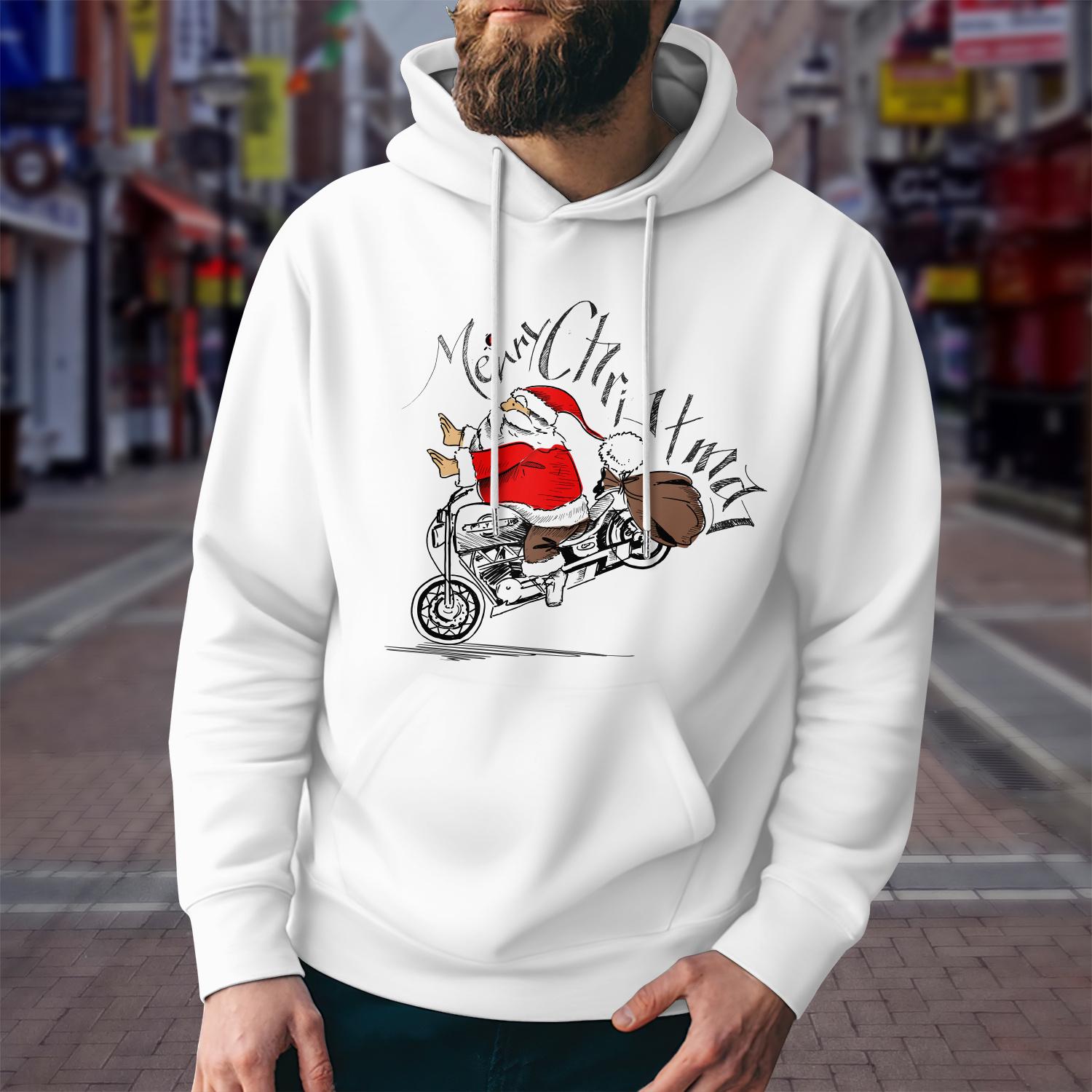 

Чоловіча толстовка з капюшоном із різдвяним оленем і 3D-принтом із кепкою осінь/зима Повсякденний спортивний одяг Модний червоний білий одяг великих розмірів з довгими рукавами 6XL