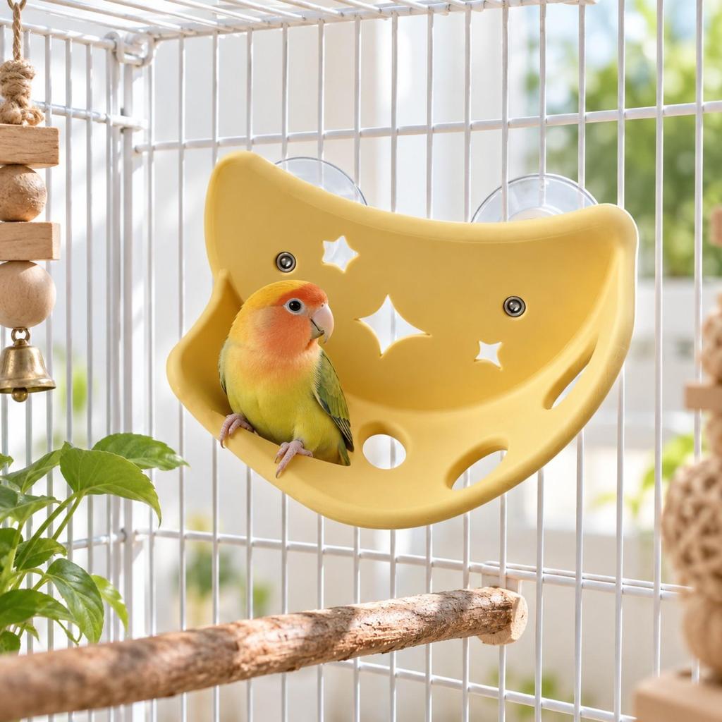Bird Accessory sleekstarShaped Suction Cup Perch Curved