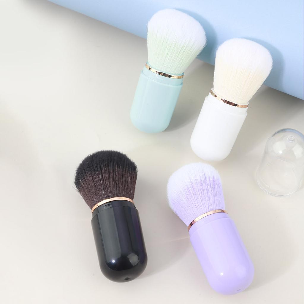 Portable Capsule Retractable Brush Honey Brush Makeup Brush Nail Art Dust Brush Travel Blush Brush Makeup Tool