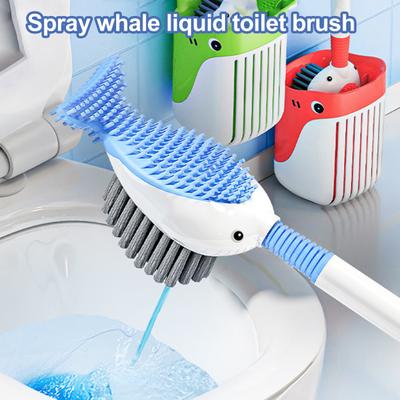 Squirt Whale Toilet Brush 360stupňový čistící kartáč s designem silikonového závěsného otvoru