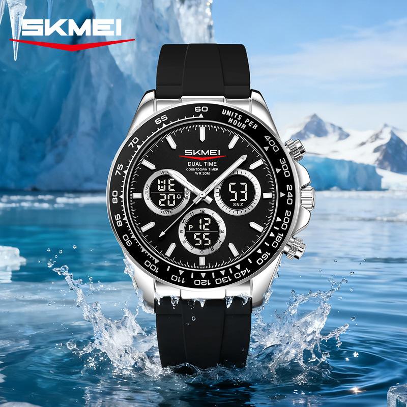 Men's business silicone tape watch multi-functional luminous waterproof electronic watch manufacturer