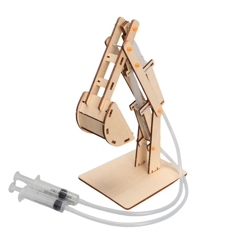Hydraulic Excavator Model Kids Diy Science Technology Toys Educational Scientific Experiment Kit Physics School Stem Projects