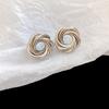 Light Luxury Irregular Earrings Temperament Ladies Ear Studs Simple Metal Round Earrings  Wedding