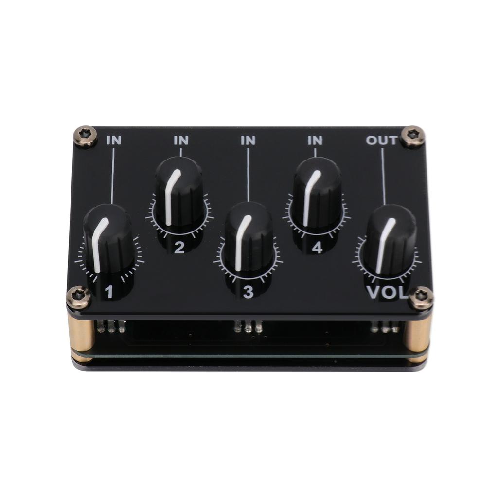 4 in 1 out Passive Mixer Module Mini Stereo 4 Channel Passive Mixer Audio Mixer 4 Audio Input to 1 Output Ultra Compact