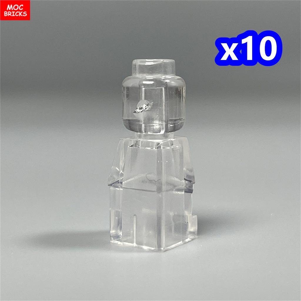 10 peças Blocos MOC Figura Corpo Estátua Micro Peça de Xadrez 85863 16478 90398 Personalizado em Branco Sem Impressão Blocos de Construção Brinquedos para Crianças