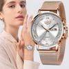 LIGE Luxus Damen Armbanduhr Damen Wasserdicht Roségold Stahlarmband Damen Armbanduhr Top Marke Armband Uhren Relogio Feminino
