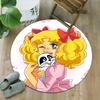 1pc Candy Candy2 Print Round Carpet Chair Round Carpet Suitable for Bedroom Living Room Home Decorative Carpet