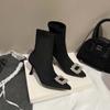 Sense boots stretch socks mature high heel thin heel thin sexy thin boots heightened pointed