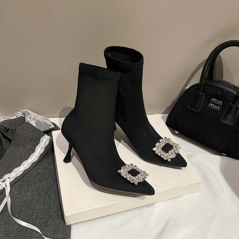 Sense boots stretch socks mature high heel thin heel thin sexy thin boots heightened pointed