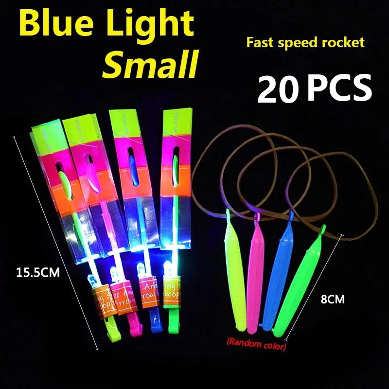 1/3/5/10pcs Incredibile Luce Giocattolo Freccia Razzo Elicottero Giocattolo Volante HA CONDOTTO LA Luce Giocattoli Divertimento Del Partito Regalo elastico Catapulta