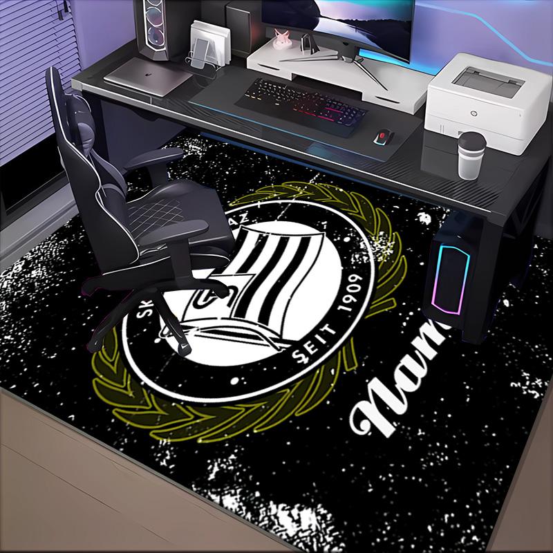 Tappeto Personalizzato con Nome e Stemma Sturm Graz, Tappeto da Gioco, Tappetino per Camera da Letto Soggiorno Ingresso, Idea Arredamento Casa Regalo per Natale Compleanno