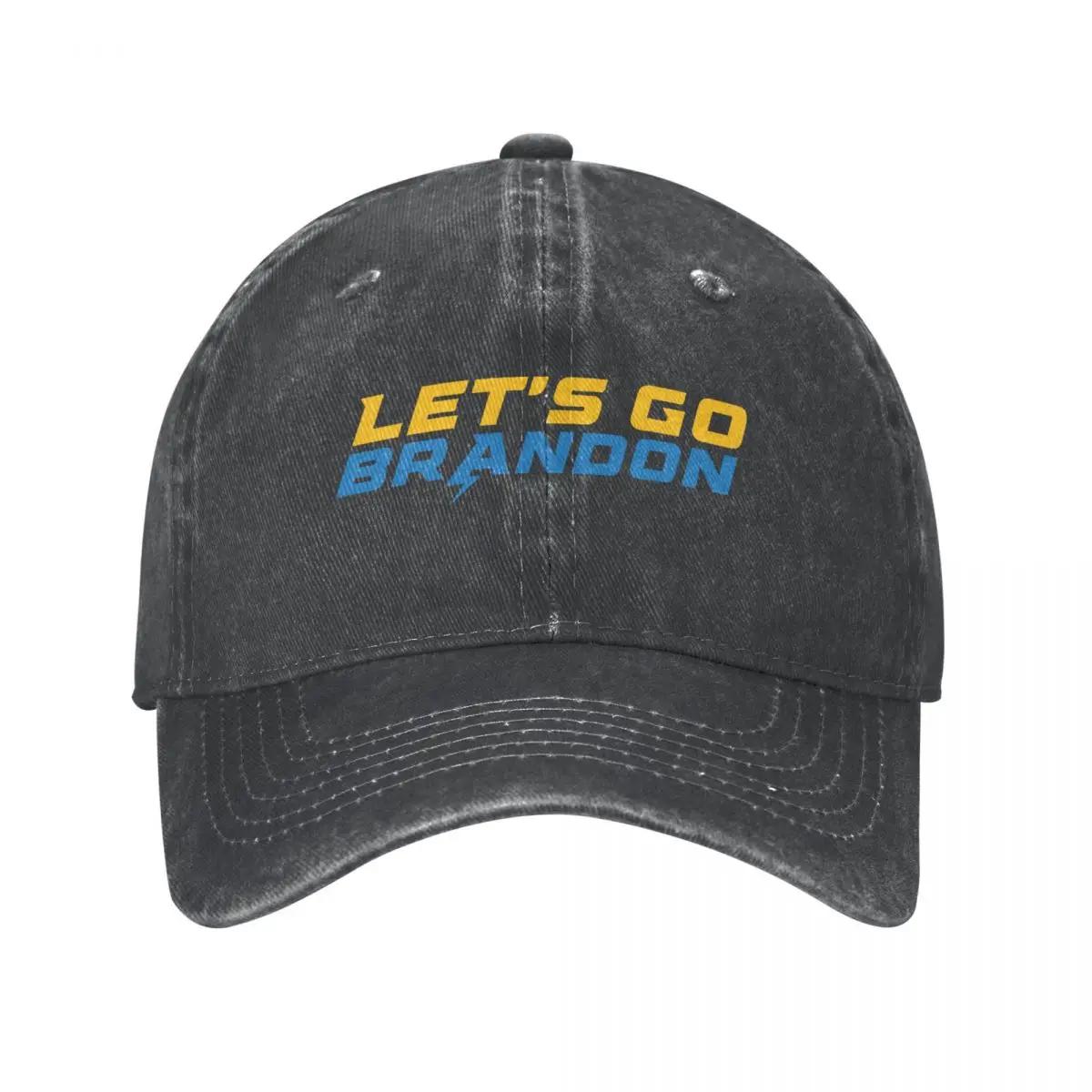 

Vintage Let s Go Brandon Baseball Cap Unisex Distressed Denim Washed Sun Cap Outdoor Summer Unstructured Soft Hats Cap Adjustable